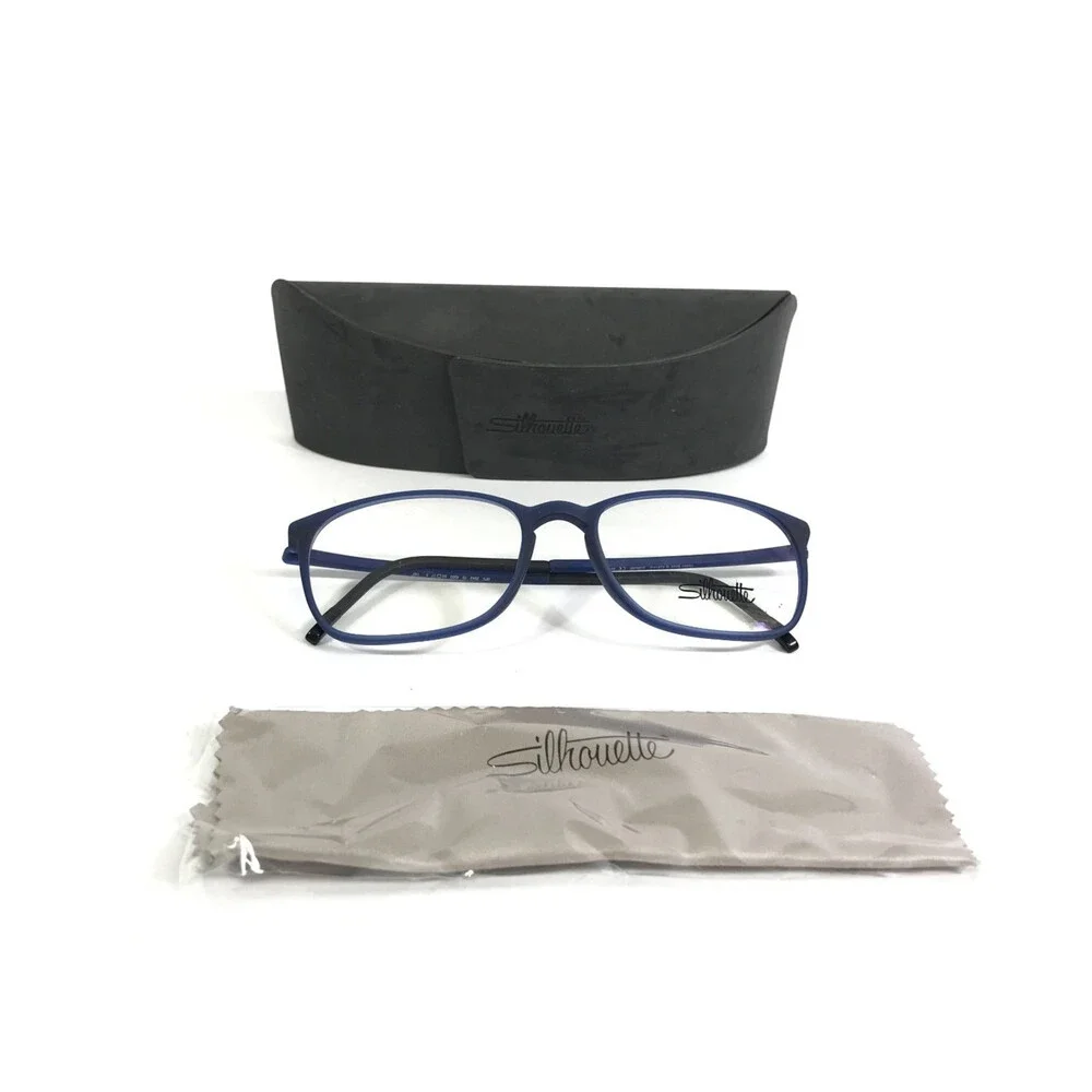 Silhouette Eyeglasses Frames SPX 2943 75 4560 Matte Blue Full Rim 53-17-140